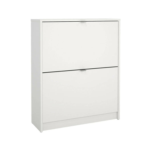 Scarpiera Larry, Mobile portascarpe, Armadio da ingresso multiuso, Mobiletto per calzature, 70x24 h85 cm, Bianco