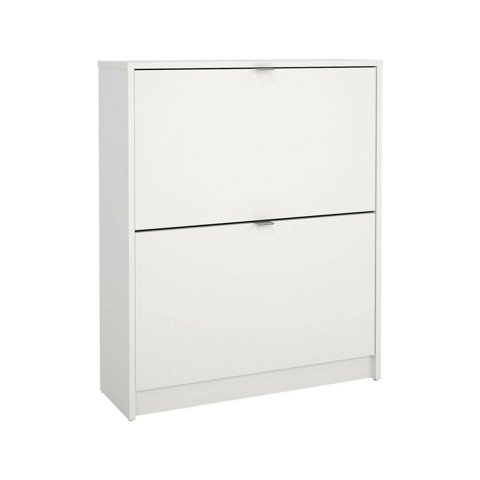 Scarpiera Larry, Mobile portascarpe, Armadio da ingresso multiuso, Mobiletto per calzature, 70x24 h85 cm, Bianco