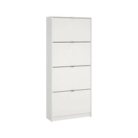 Scarpiera Epidoto, Mobile portascarpe, Armadio da ingresso multiuso, Mobiletto per calzature, 70x24 h162 cm, Bianco