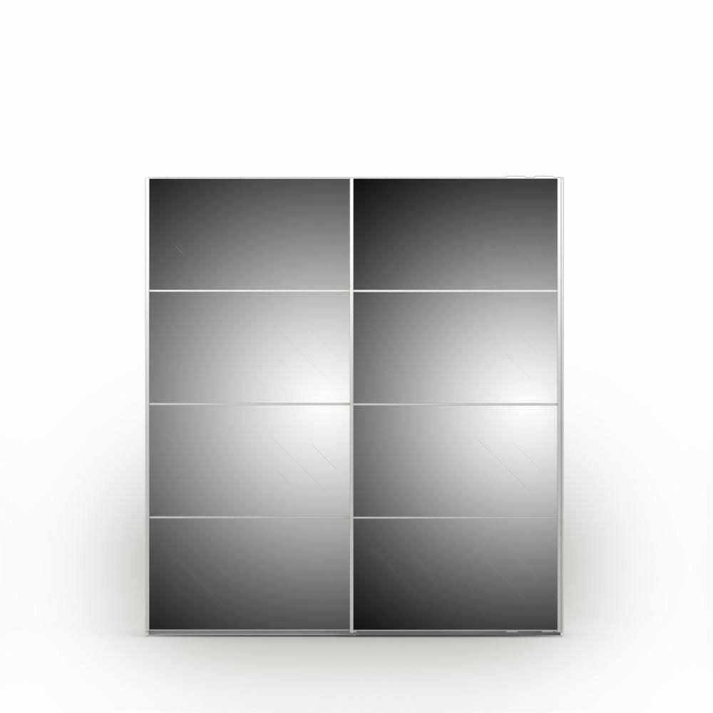 Guardaroba 2 ante Albi, Mobile camera da letto, Cabina armadio portabiti, Armadio appendiabiti, 182x64 h202 cm, Bianco