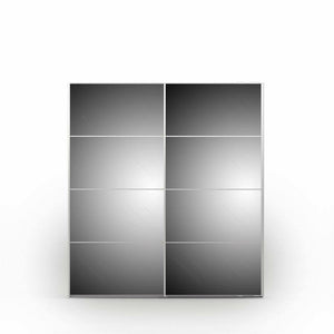 Guardaroba 2 ante Albi, Mobile camera da letto, Cabina armadio portabiti, Armadio appendiabiti, 182x64 h202 cm, Bianco