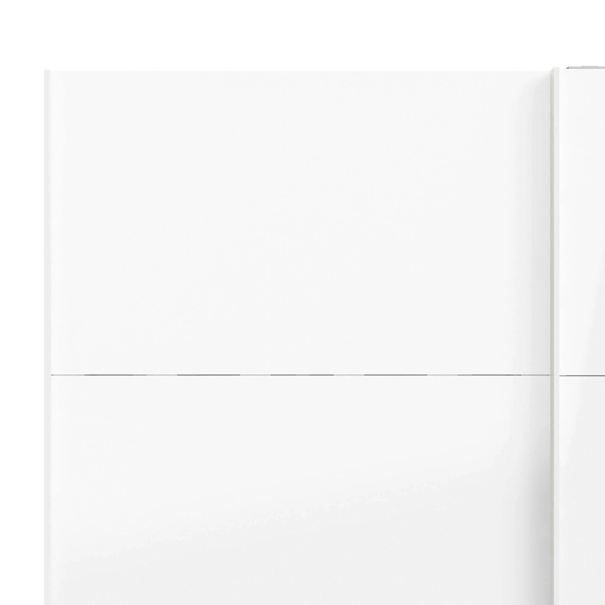 Guardaroba 2 ante London, Mobile camera da letto, Cabina armadio portabiti, Armadio appendiabiti, 182x62 h220 cm, Bianco lucido