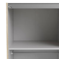 Armadio Camera da Letto Alienor, Guardaroba Grande 4 Ripiani, 59x200h cm Marrone Quercia