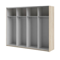 Armadio Camera da Letto Alienor, Guardaroba Grande 4 Ripiani, 59x200h cm Marrone Quercia