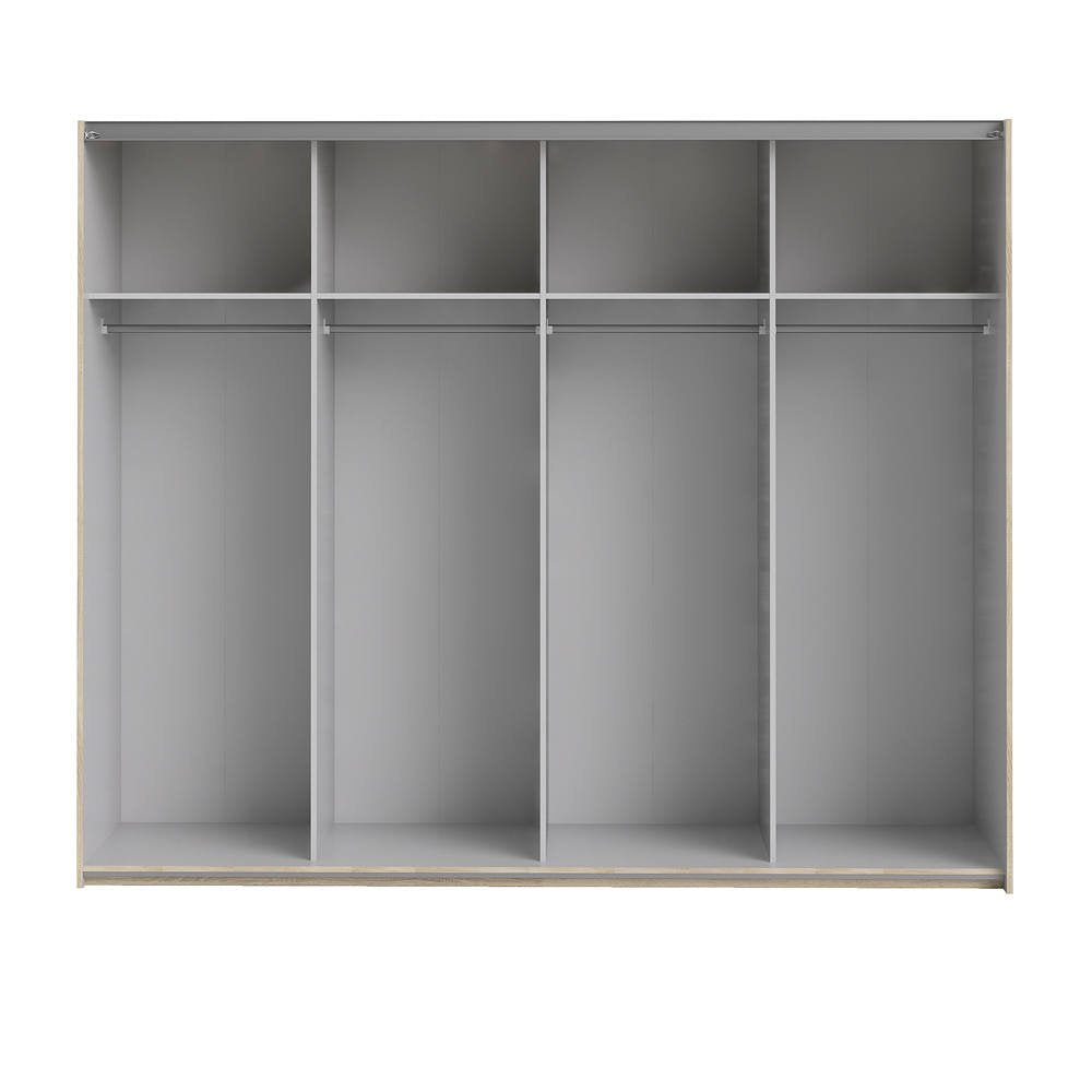 Armadio Camera da Letto Alienor, Guardaroba Grande 4 Ripiani, 59x200h cm Marrone Quercia