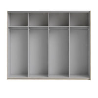 Armadio Camera da Letto Alienor, Guardaroba Grande 4 Ripiani, 59x200h cm Marrone Quercia