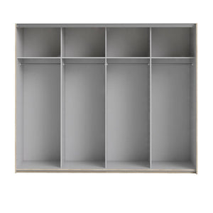 Armadio Camera da Letto Alienor, Guardaroba Grande 4 Ripiani, 59x200h cm Marrone Quercia