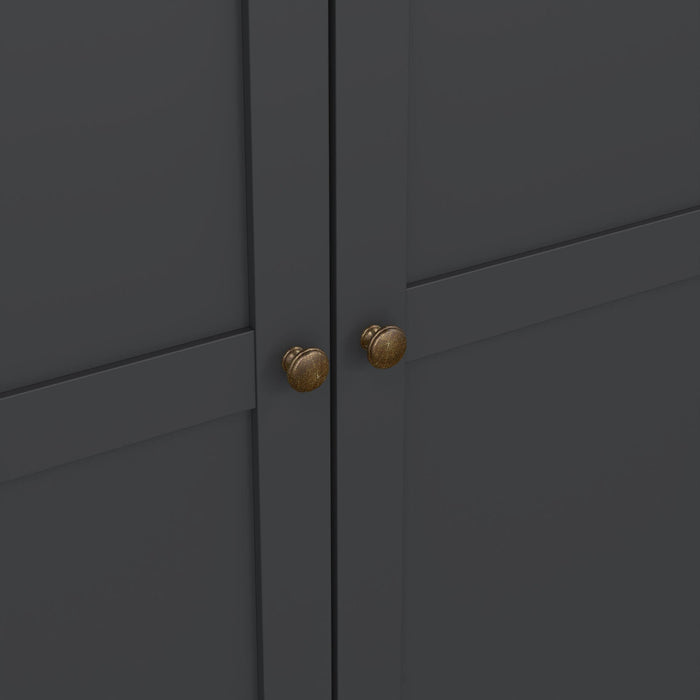 Guardaroba 3 ante Dolor, Mobile camera da letto, Cabina armadio portabiti, Armadio appendiabiti, 139x61 h201 cm, Grigio