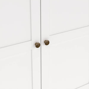 Guardaroba grande Amarena, Mobile camera da letto, Cabina armadio portabiti, Armadio appendiabiti, 181x61 h201 cm, Bianco