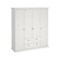 Guardaroba grande Amarena, Mobile camera da letto, Cabina armadio portabiti, Armadio appendiabiti, 181x61 h201 cm, Bianco