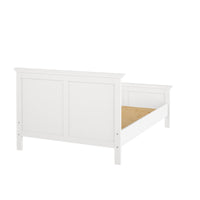 Letto singolo Arcevia, Sommier per camera da letto, Giroletto per stanza, Struttura porta materasso, 201x158 h110 cm, Bianco