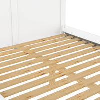 Letto singolo Arcevia, Sommier per camera da letto, Giroletto per stanza, Struttura porta materasso, 201x158 h110 cm, Bianco