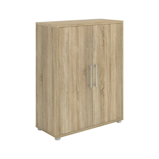 Credenza Warszawa, Buffet da soggiorno, Madia da salotto, Dispensa da cucina, 89x40 h113 cm, Quercia