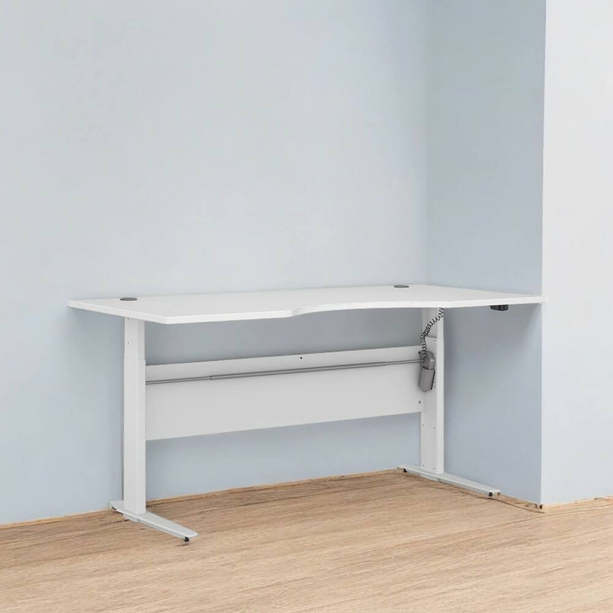 Scrivania Agretto, Scrittoio multiuso, Tavolo per ufficio porta PC, Piano di lavoro, 180x90 h119 cm, Bianco