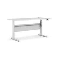 Scrivania Agretto, Scrittoio multiuso, Tavolo per ufficio porta PC, Piano di lavoro, 180x90 h119 cm, Bianco