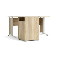 Scrivania Alfango, Scrittoio multiuso, Tavolo per ufficio porta PC, Piano di lavoro, 159x151 h75 cm, Quercia e Bianco