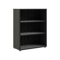 Libreria Aziza, Scaffale da ufficio, Mobile portalibri, Biblioteca, 89x40 h113 cm, Nero