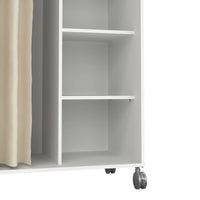 Guardaroba grande Alfango, Mobile camera da letto, Cabina armadio portabiti, Armadio appendiabiti, 100x48 h160 cm, Bianco