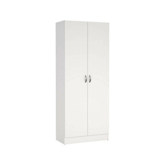 Scarpiera Erinni, Mobile portascarpe, Armadio da ingresso multiuso, Mobiletto per calzature, 69x35 h170 cm, Bianco
