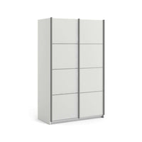 Guardaroba 2 ante NancyWake, Mobile camera da letto, Cabina armadio portabiti, Armadio appendiabiti, 122x64 h202 cm, Bianco