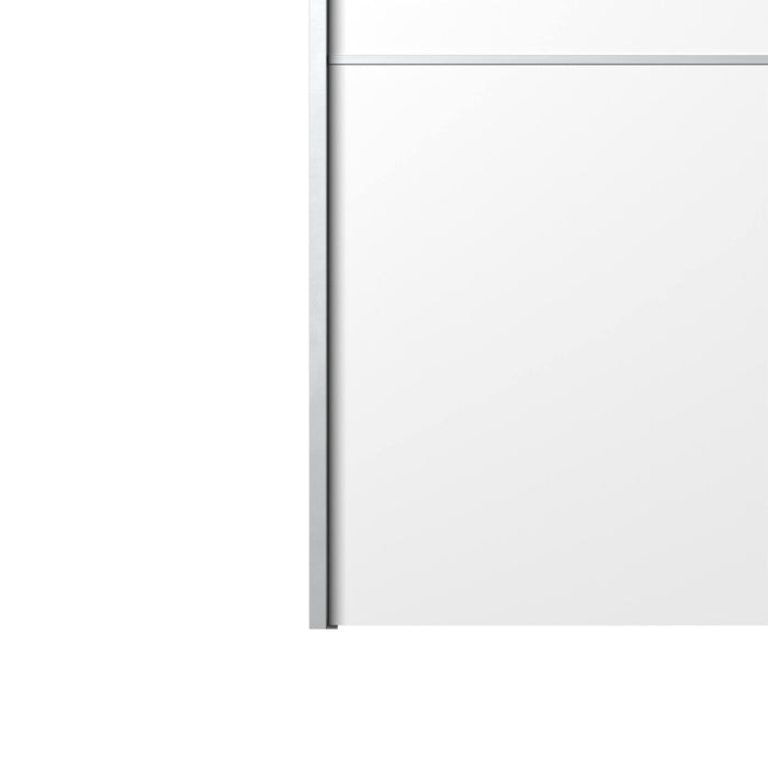 Guardaroba 2 ante Acerno, Mobile camera da letto, Cabina armadio portabiti, Armadio appendiabiti, 243x64 h202 cm, Bianco