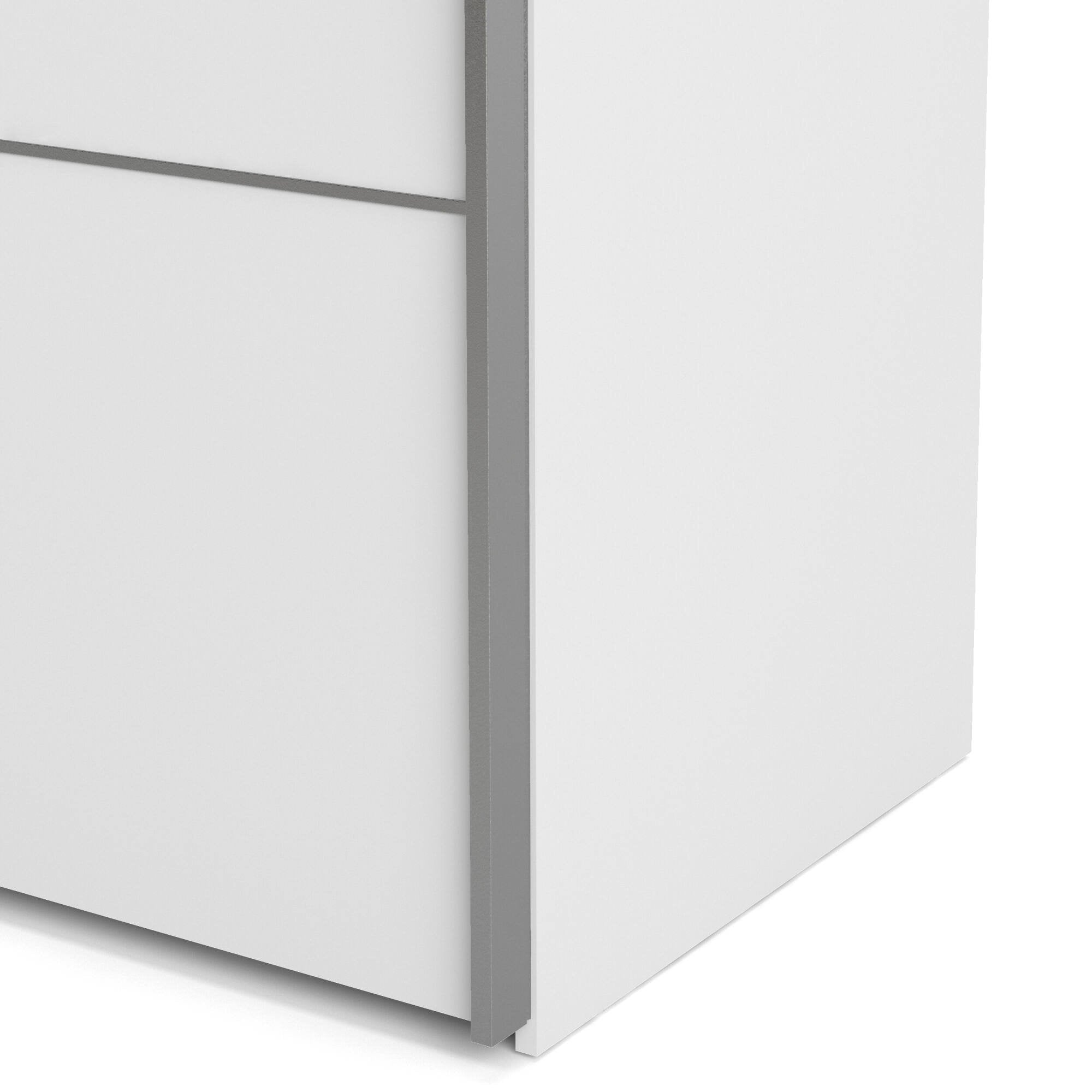 Guardaroba 2 ante Cassano, Mobile camera da letto, Cabina armadio portabiti, Armadio appendiabiti, 182x64 h202 cm, Bianco