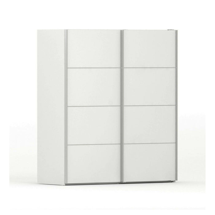 Guardaroba 2 ante Cassano, Mobile camera da letto, Cabina armadio portabiti, Armadio appendiabiti, 182x64 h202 cm, Bianco