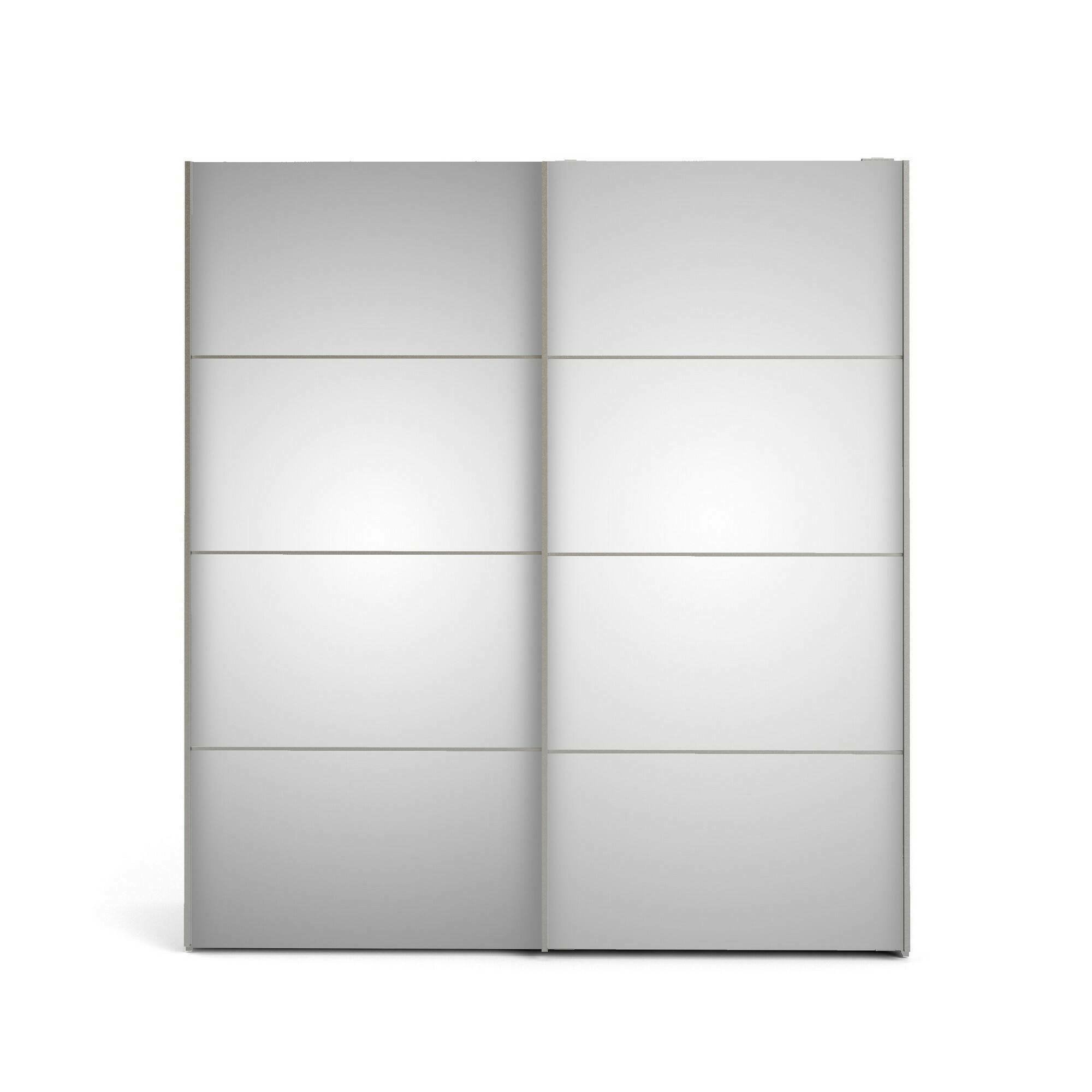 Guardaroba 2 ante Bema, Mobile camera da letto, Cabina armadio portabiti, Armadio appendiabiti, 182x64 h202 cm, Bianco