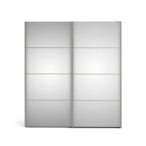 Guardaroba 2 ante Bema, Mobile camera da letto, Cabina armadio portabiti, Armadio appendiabiti, 182x64 h202 cm, Bianco