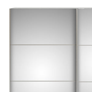 Guardaroba 2 ante Bema, Mobile camera da letto, Cabina armadio portabiti, Armadio appendiabiti, 182x64 h202 cm, Bianco