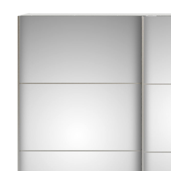 Guardaroba 2 ante Bema, Mobile camera da letto, Cabina armadio portabiti, Armadio appendiabiti, 182x64 h202 cm, Bianco