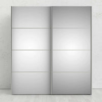 Guardaroba 2 ante Bema, Mobile camera da letto, Cabina armadio portabiti, Armadio appendiabiti, 182x64 h202 cm, Bianco