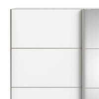 Guardaroba 2 ante Astrée, Mobile camera da letto, Cabina armadio portabiti, Armadio appendiabiti, 182x64 h202 cm, Bianco