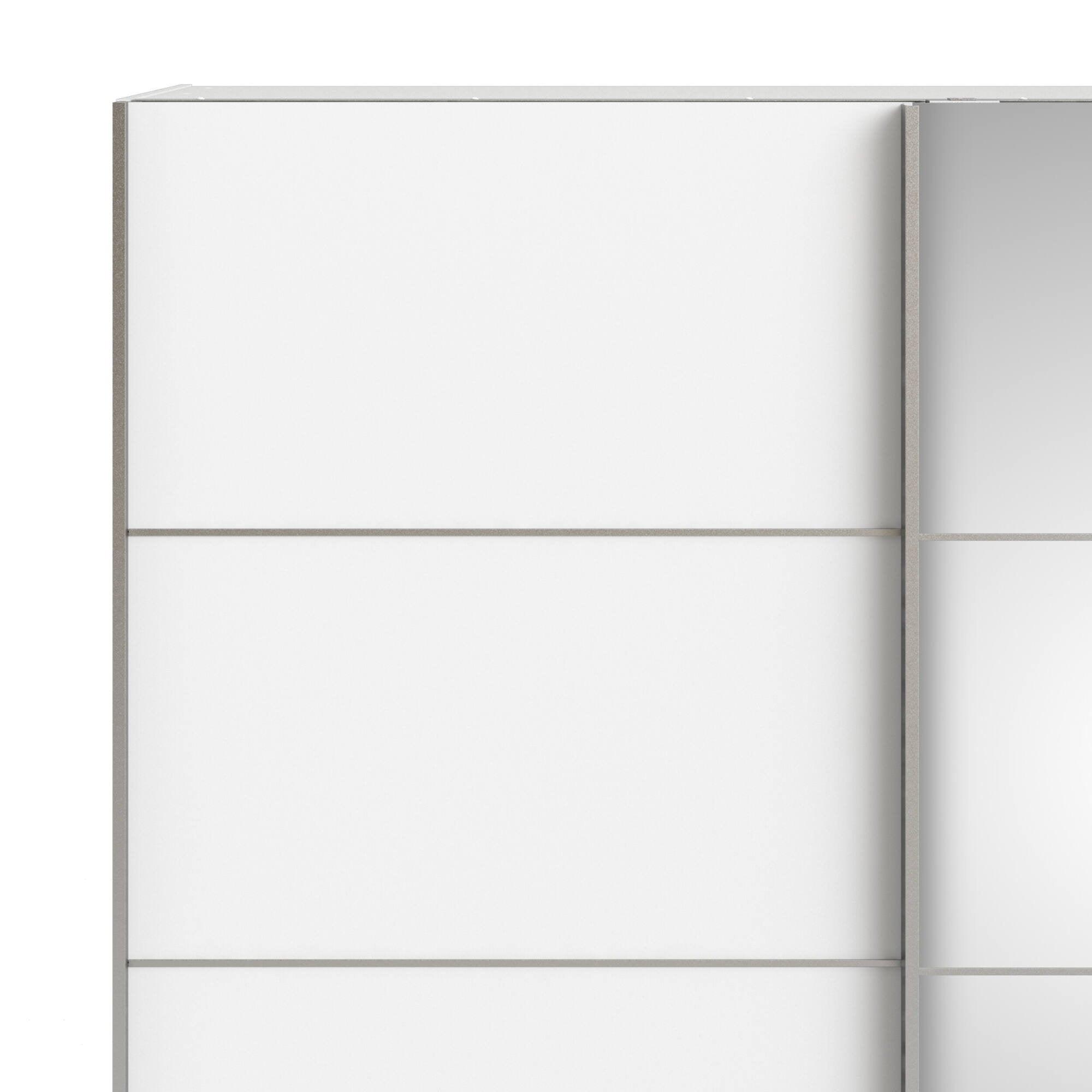 Guardaroba 2 ante Astrée, Mobile camera da letto, Cabina armadio portabiti, Armadio appendiabiti, 182x64 h202 cm, Bianco