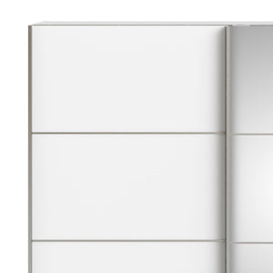 Guardaroba 2 ante Astrée, Mobile camera da letto, Cabina armadio portabiti, Armadio appendiabiti, 182x64 h202 cm, Bianco