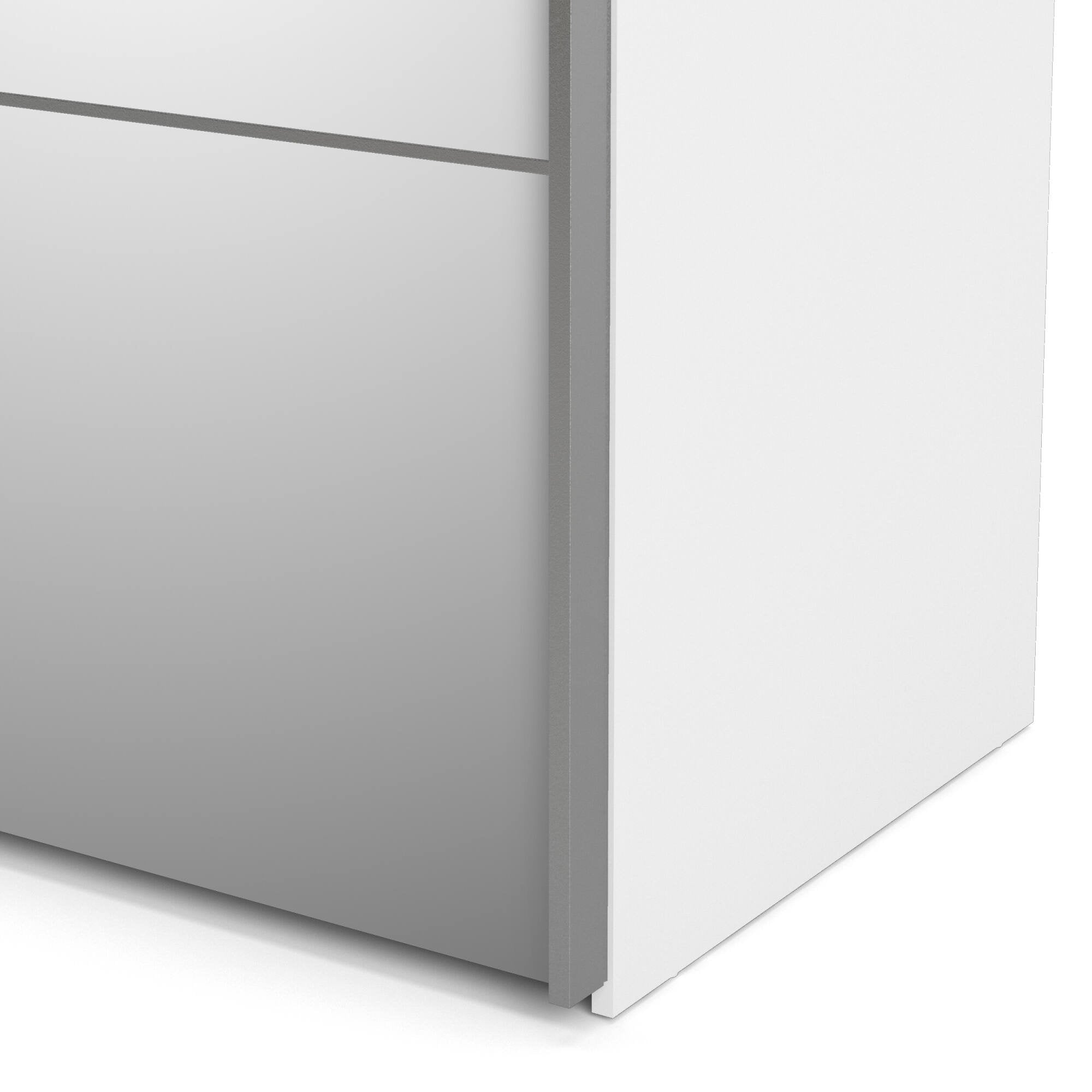 Guardaroba 2 ante Astrée, Mobile camera da letto, Cabina armadio portabiti, Armadio appendiabiti, 182x64 h202 cm, Bianco