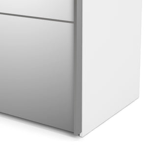 Guardaroba 2 ante Astrée, Mobile camera da letto, Cabina armadio portabiti, Armadio appendiabiti, 182x64 h202 cm, Bianco