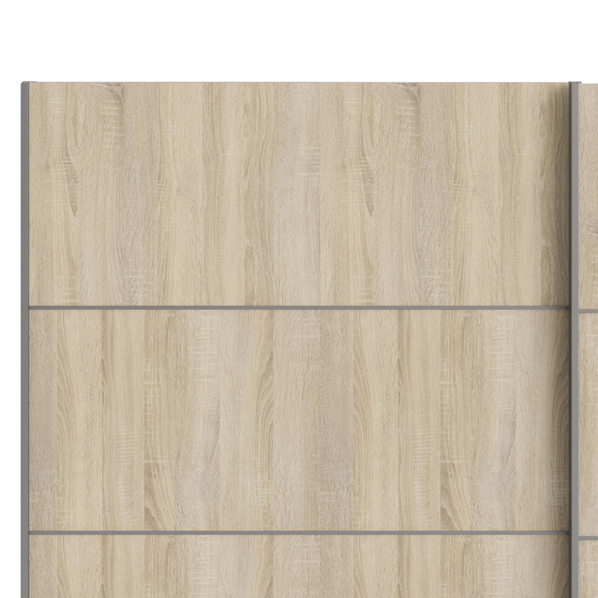 Guardaroba 2 ante Avelengo, Mobile camera da letto, Cabina armadio portabiti, Armadio appendiabiti, 243x64 h202 cm, Quercia e Bianco