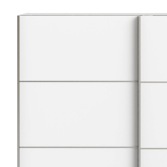 Guardaroba 2 ante Accadia, Mobile camera da letto, Cabina armadio portabiti, Armadio appendiabiti, 182x64 h202 cm, Bianco