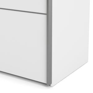 Guardaroba 2 ante Accadia, Mobile camera da letto, Cabina armadio portabiti, Armadio appendiabiti, 182x64 h202 cm, Bianco