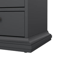 Comodino Alichin, Comò basso, Tavolino da notte, Mensola da letto, 44x40 h59 cm, Grigio