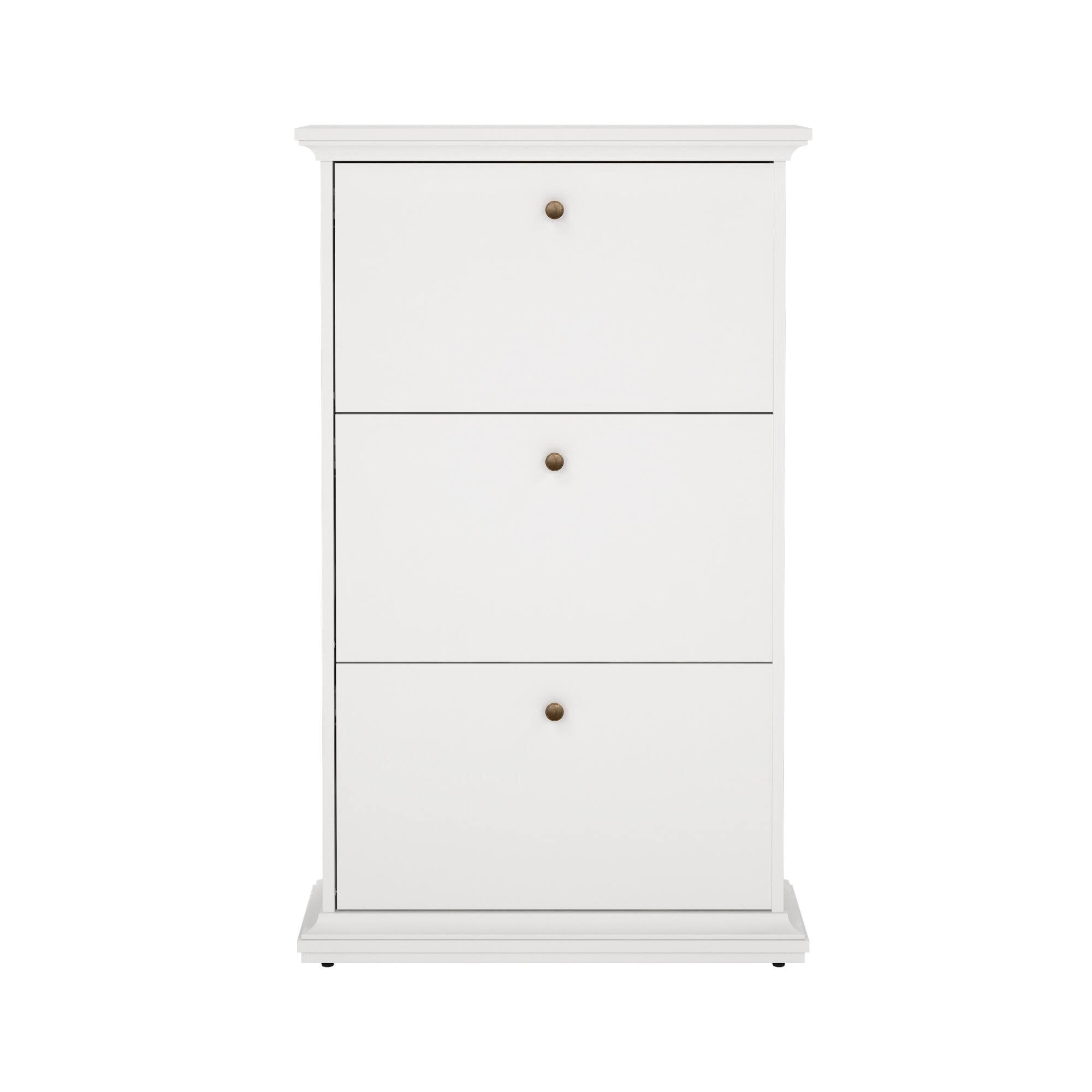 Scarpiera Gaudenzia, Mobile portascarpe, Armadio da ingresso multiuso, Mobiletto per calzature, 78x27 h128 cm, Bianco