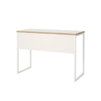 Scrivania Agave, Scrittoio multiuso, Tavolo per ufficio porta PC, Piano di lavoro, 110x48 h77 cm, Bianco