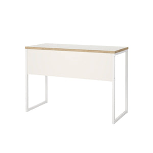 Scrivania Agave, Scrittoio multiuso, Tavolo per ufficio porta PC, Piano di lavoro, 110x48 h77 cm, Bianco
