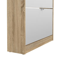 Scarpiera a cinque ante con Angiolo, colore rovere, cm 71 x 181 x 20