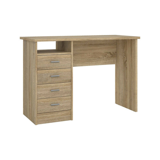 Scrivania con quattro Appollo, colore rovere, cm 110 x 76 x 48