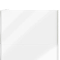 Guardaroba 2 ante Portlouis, Mobile camera da letto, Cabina armadio portabiti, Armadio appendiabiti, 182x62 h220 cm, Bianco lucido