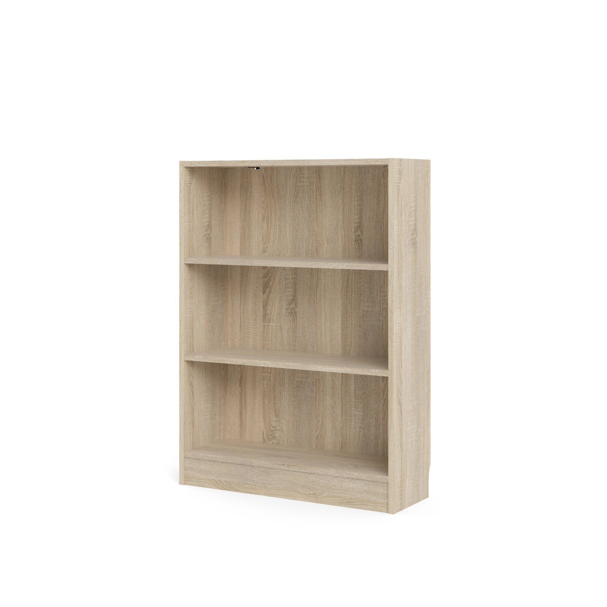 Libreria a tre Aski, colore rovere, cm 79 x 107 x 26