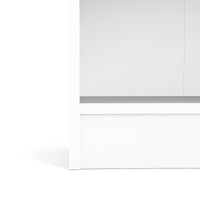 Libreria a cinque Abelarda, colore bianco, cm 79 x 107 x 27