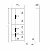 Libreria a cinque Abelarda, colore bianco, cm 79 x 107 x 27